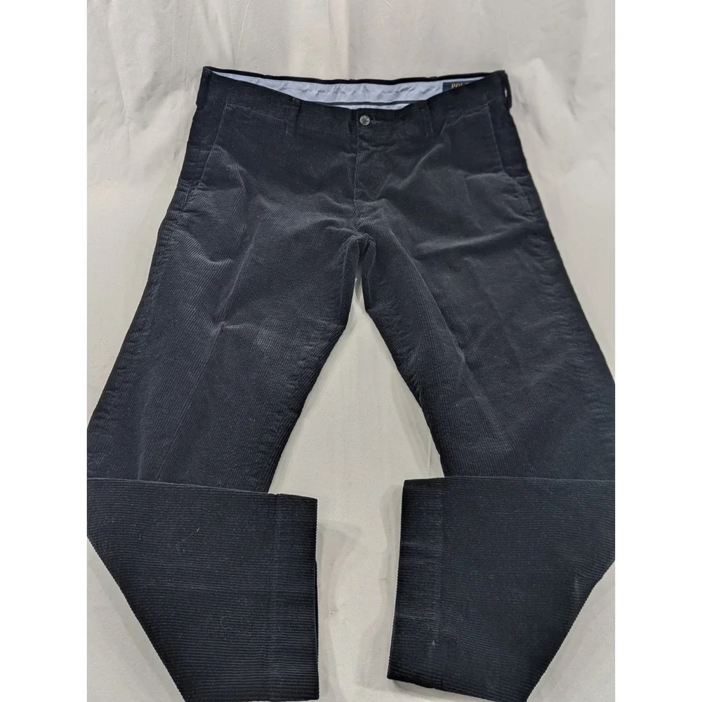 Vtg Polo‎ Ralph Lauren Pants 36X28 (36x30 Tag)  Black Corduroy Classic Fit EUC